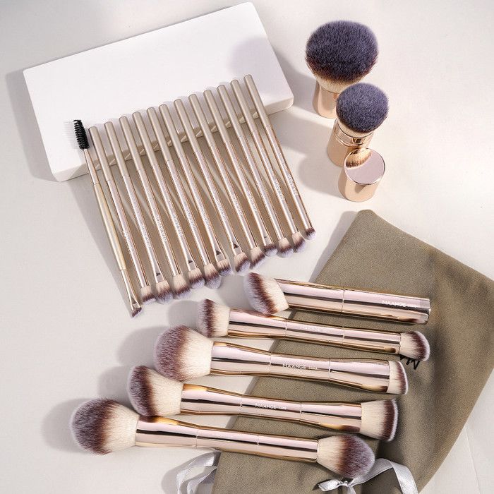 Pinceaux de maquillage - MAANGE - 20 pièces - Sac inclus - Matériau synthétique - Pour tous types de peau