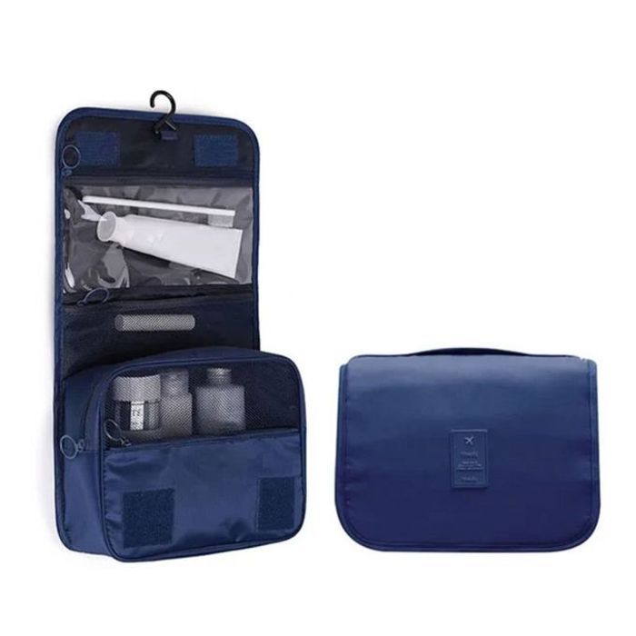 Sac de maquillage de voyage pour femmes étanche - Bleu