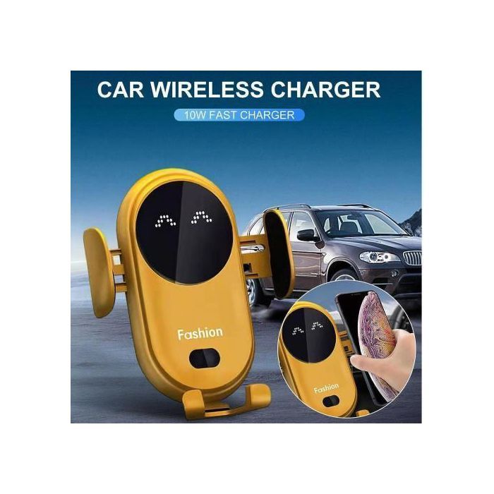 Support de téléphone de voiture avec rotation à 360 degrés, Chargeur sans fil