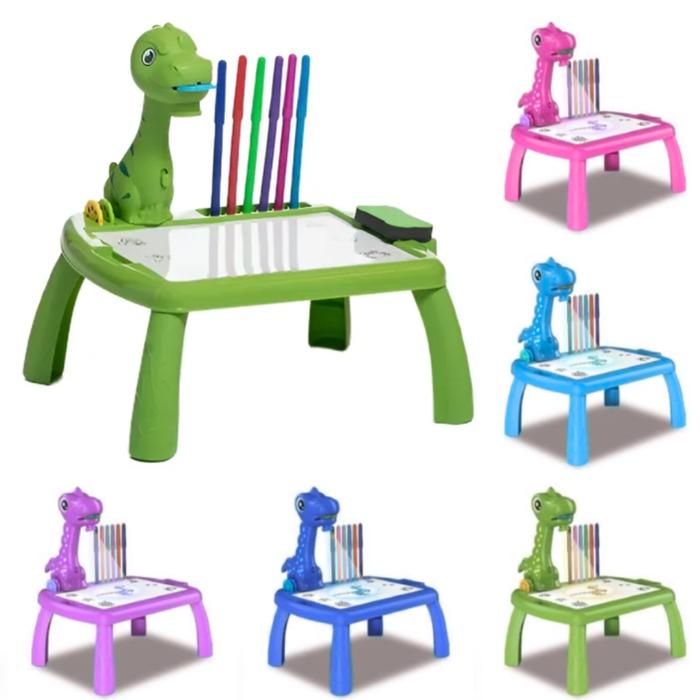 Projecteur de dessin Dino pour enfants avec 12 motifs colorés(Couleur aléatoire)