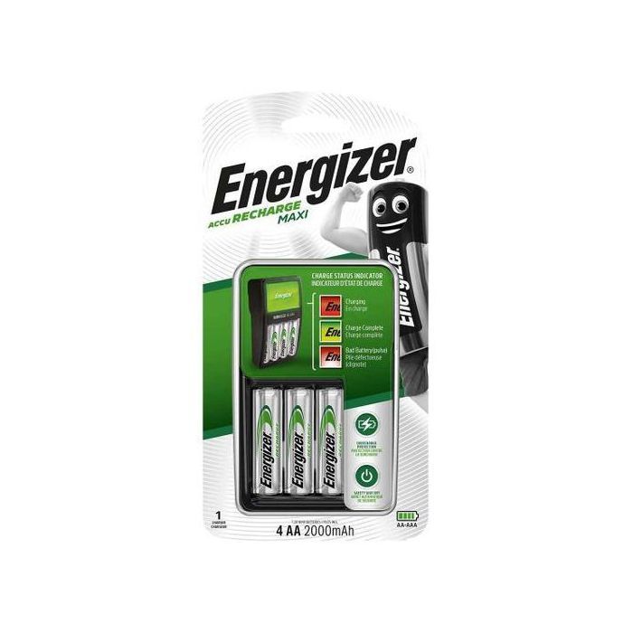 Energizer Chargeur Accu Maxi pour AA et AAA batterie (4 piles AA, 2000mAh)