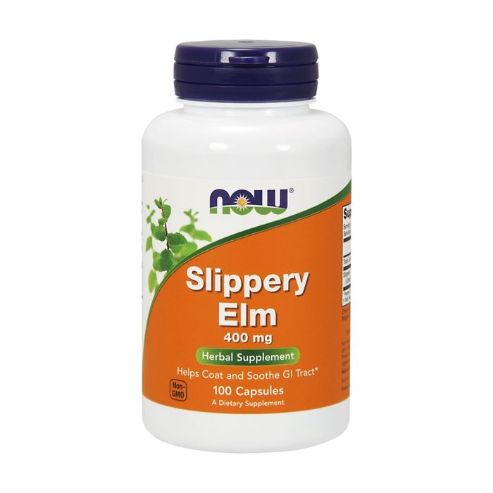 NOW FOODS Slippery Elm 400mg (Orme rouge) 100 Gélules Végétariennes