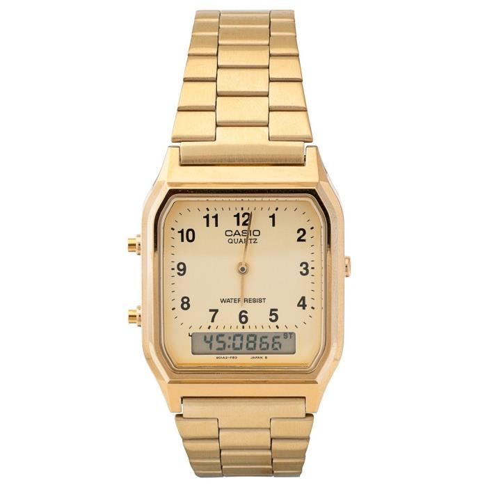 Montre - Casio - AQ-230GA-9BMQ - Dorée - Vintage - Digital
