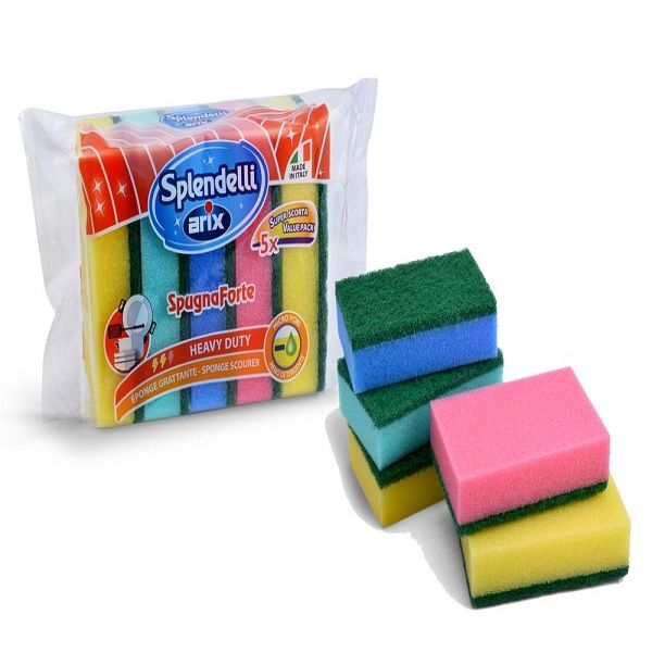 Arix Éponge Synthétique Grattante 5Pcs. Coloré