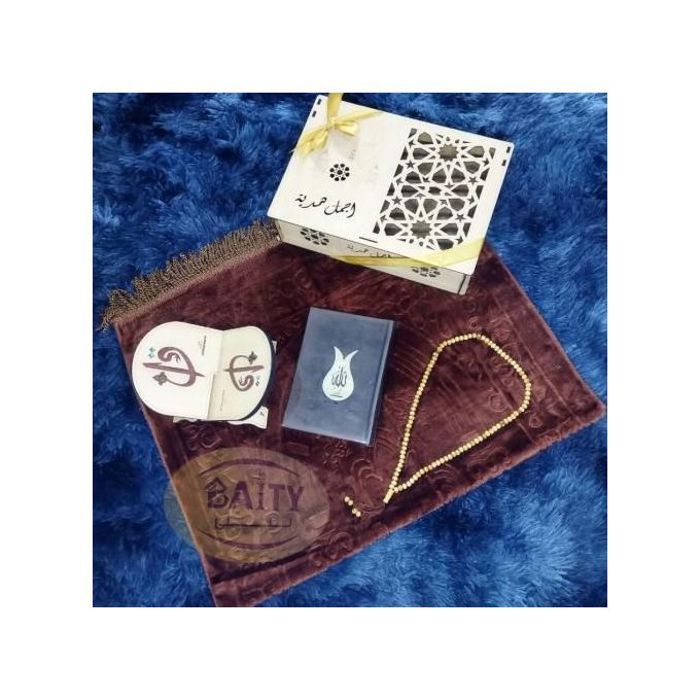 Pack Ramadan Coran+tapis de prière 70cm*110cm et Tasbih,support coran