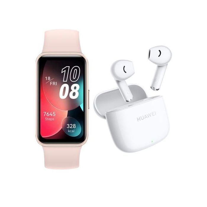 Huawei Band 8 Bracelet en silicone - Pinck plus FreeBuds SE 2