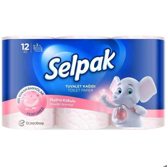 Papier toilette parfumé powder scented 3 plis x12pcs - SELPAK
