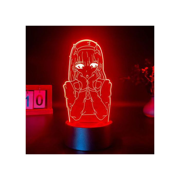 Lampe Led 3D - Non spécifié - Anime Zero Two - 7 Couleurs - Contrôle Tactile - Bureau