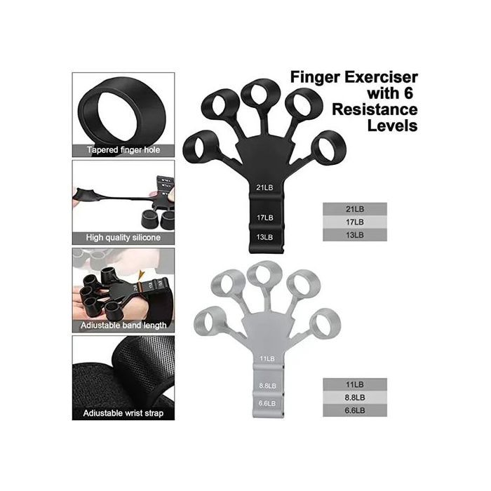 Extenseur et Entraîneur de Doigts en Silicone - Renforcement et Rééducation