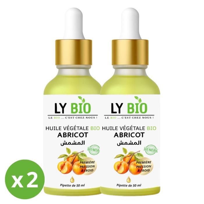 LYBIO PACK HUILE ABRICOT 50ML - PIPETTE LOT DE 2 bouteilles