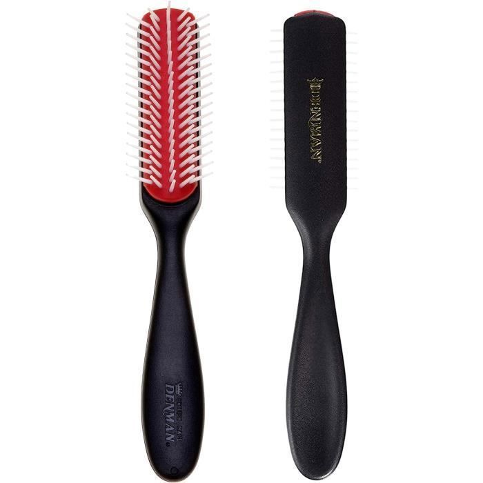 Brosse à cheveux - DENMAN - D3 ORIGINAL - 7 Rangs - Nylon souple - Design ergonomique