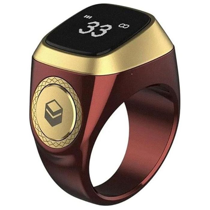 Bague intelligente - Tasbeeh - Compteur de prière - Rouge - Aluminium - Intérieur