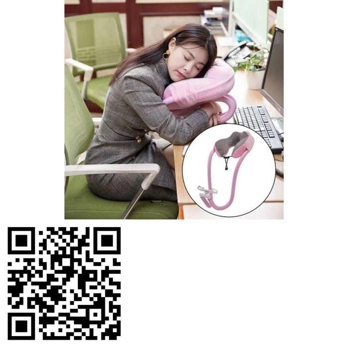 Coussin cervical ergonomique 2 en 1 en forme de U avec porte téléphone pratique