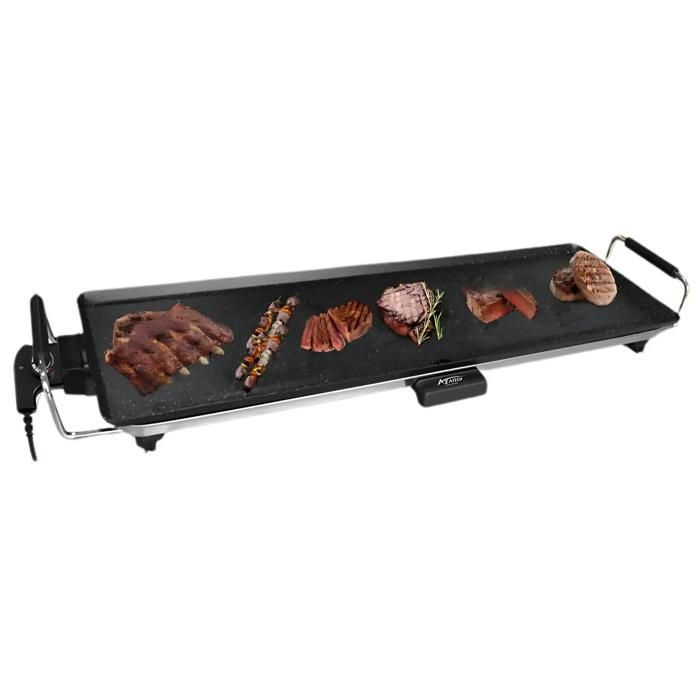 AZATECH - Grill Electrique Plate - 2000W - Noir