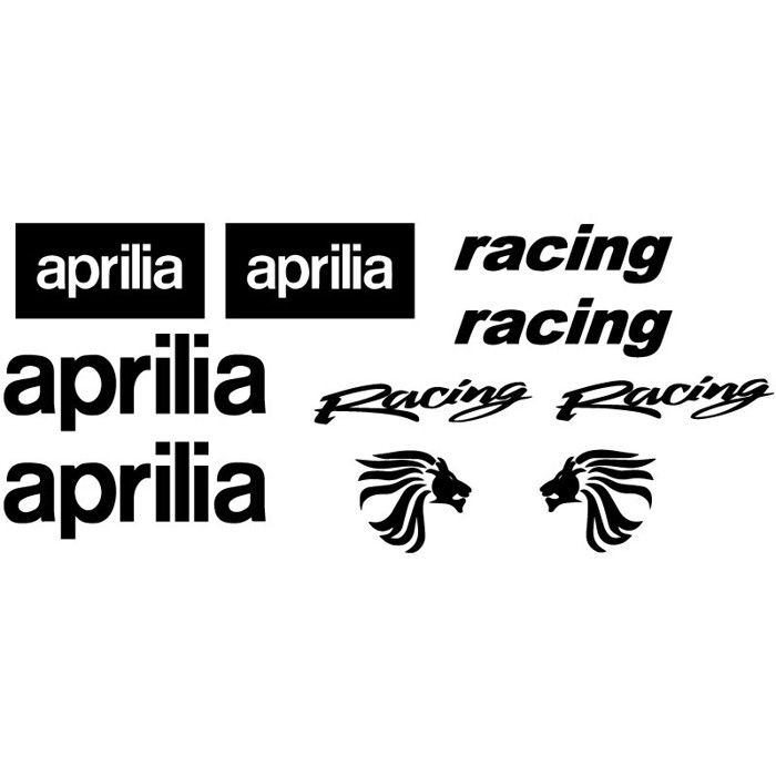 Planche XXL 10 Stickers Aprilia Racing