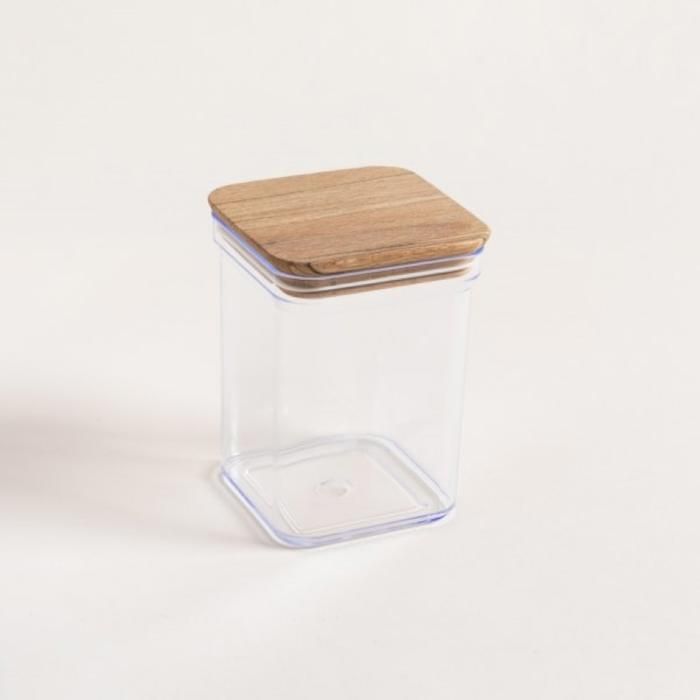 BOÎTE RANGEMENT VIOLA 1,5L COUVERCLE EN BOIS W23