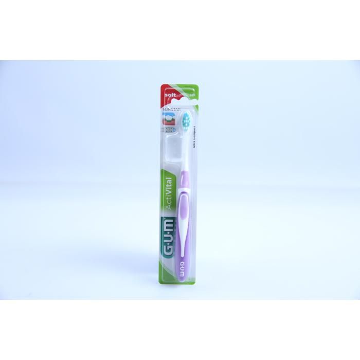 Brosse à dents - Gum - ActiVital - Souple - Ultra Compacte - Hygiène dentaire