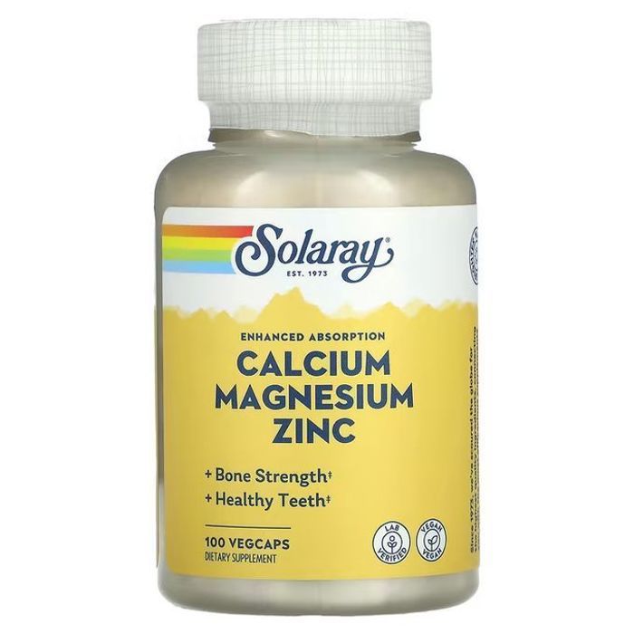 Calcium Magnésium Zinc, 100 Capsules Végétariennes