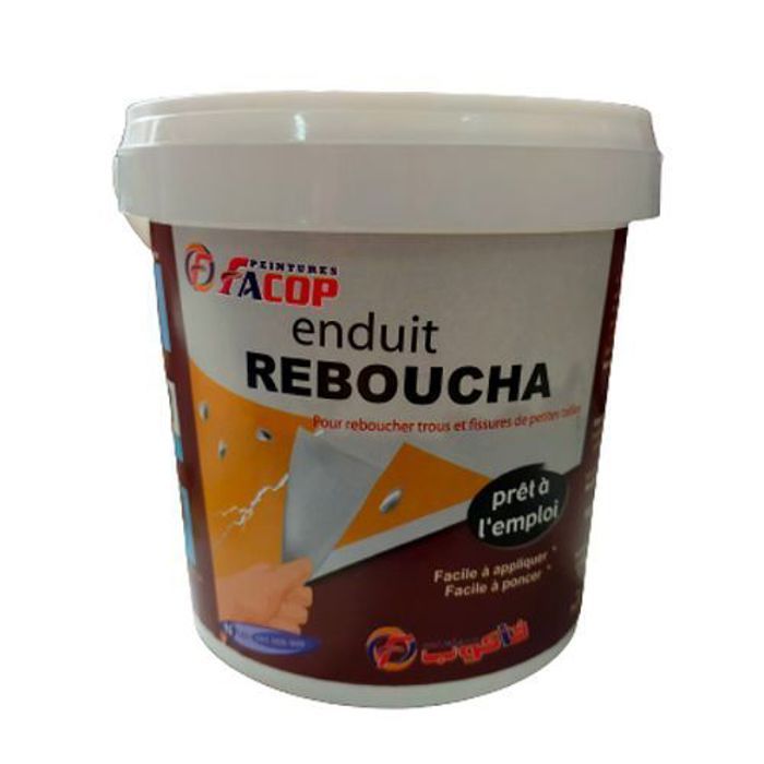 FACOP Enduit Reboucha Pour Reboucher Trous et Fissures 1kg