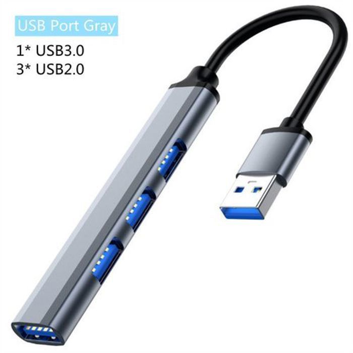 Hub USB 3.0 à 4 Ports séparateur de USB 5Gbps d'ordinateur pour PC, MAC