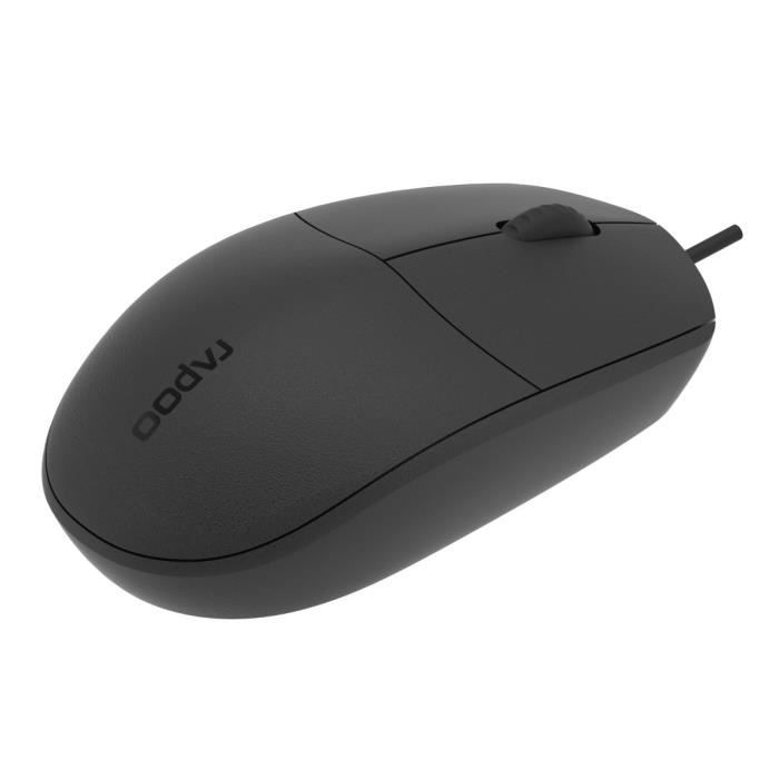 Souris optique - Rapoo - N-100 - Filaire - 1600 dpi - 3 boutons