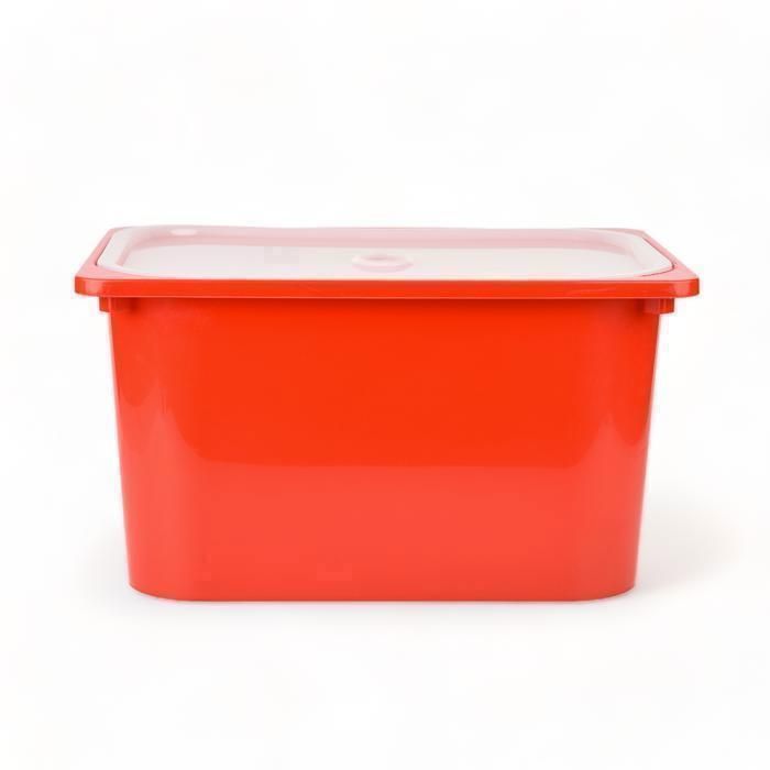 Bac de rangement - Mobily - Moyen - Avec couvercle - Couleur aléatoire - Plastique