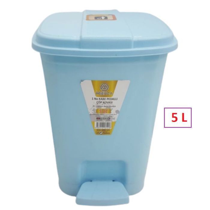 Poubelle à pédale 5l pour studio avec couvercle