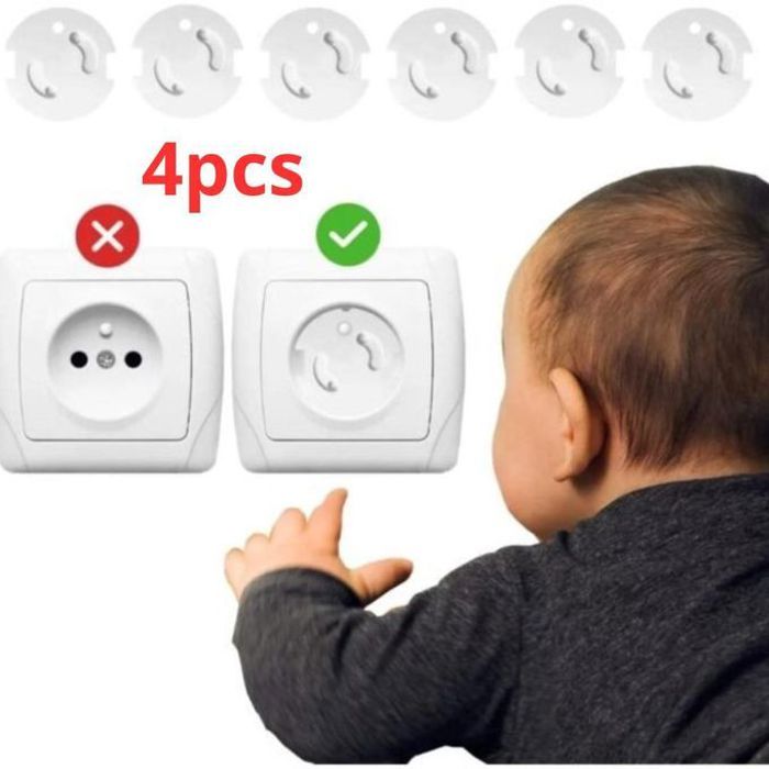 Ensemble de 4 couvercles de prise électrique sécurisés pour enfants