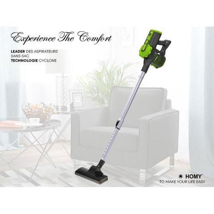 Homy Aspirateur à main avec fil, technology Cyclone Sans Sac Confort et Autonomie All-in-One