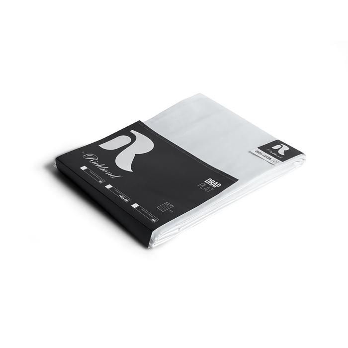 Drap Plat Coton Cardé 240x270 Blanc