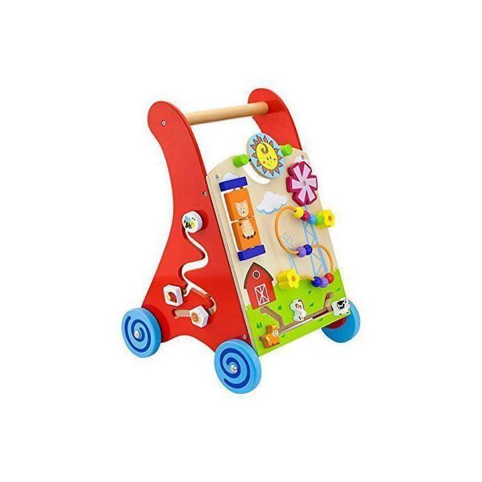 Viga Toys Viga - 2043635 - Jouet De Premier Âge - Chariot À Pousser - Rouge - 1304