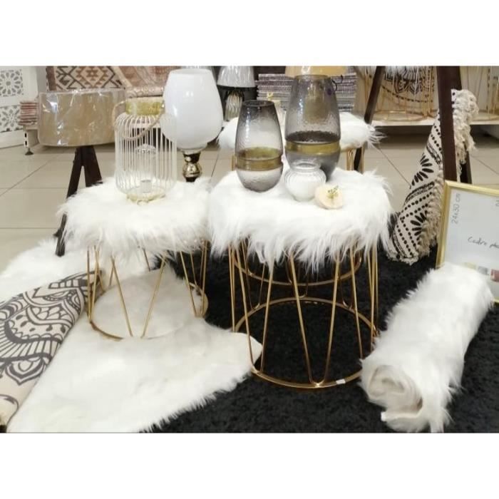 TABOURET SET DE 3 PCS SCANDINAVE 45X47-40X41-35X33 CM