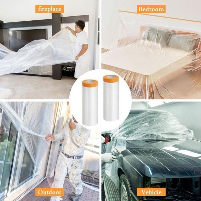 Film anti-poussière en rouleau pour la protection de meubles et surfaces