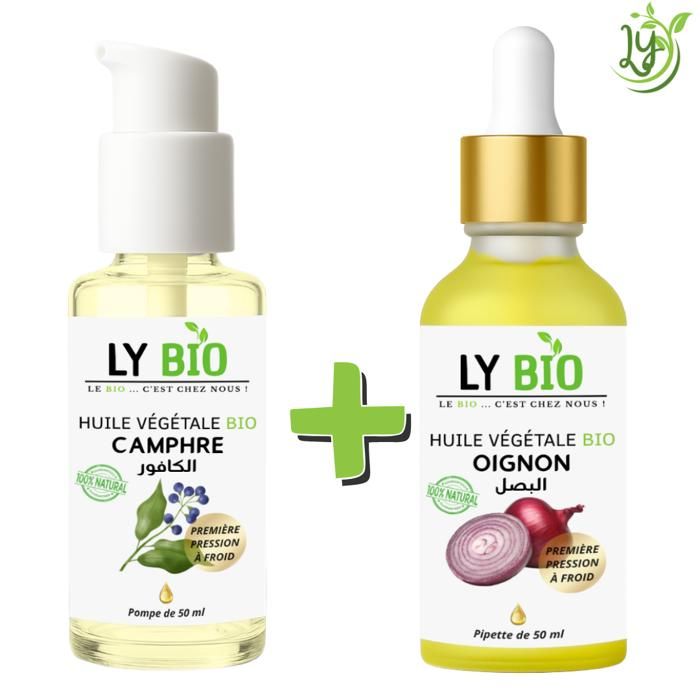 LYBIO PACK HUILE CAMPHREE 50ML - POMPE + HUILE OIGNON 50ML - PIPETTE