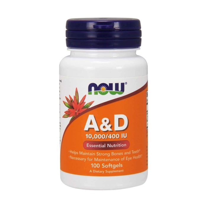 Now Foods Vitamine A & D, 10000/400, 100 Sgels