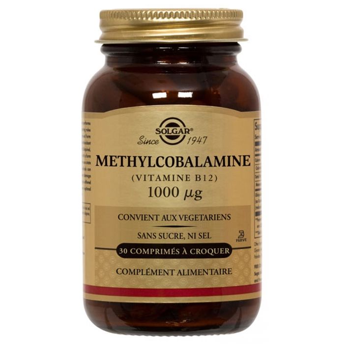 Solgar Méthylcobalamine Vit B12 1000µg 30 comprimés à croquer