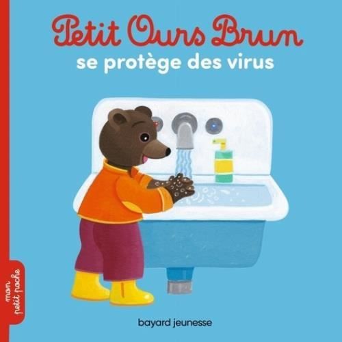 Jouet - Petit Ours Brun - Se Protège des Virus - Éducatif - Hygiène - Compagnon Idéal