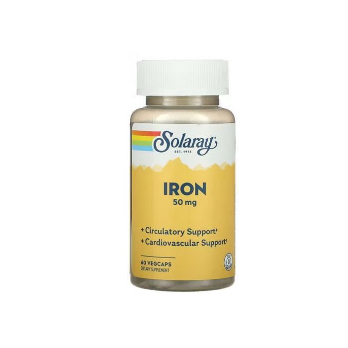 Fer Iron 50 mg 60 VegCaps contre anémie fatigue