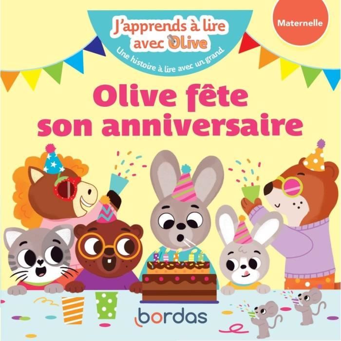 Bordas - J'apprends à lire avec Olive - Olive fête son anniversaire - - Amram Nicole 163x163