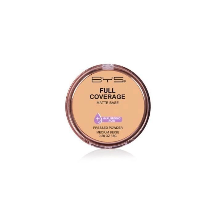 Poudre Pressée - BYS - Medium Beige - Couverture Complète - Fini Mat - 6.2g