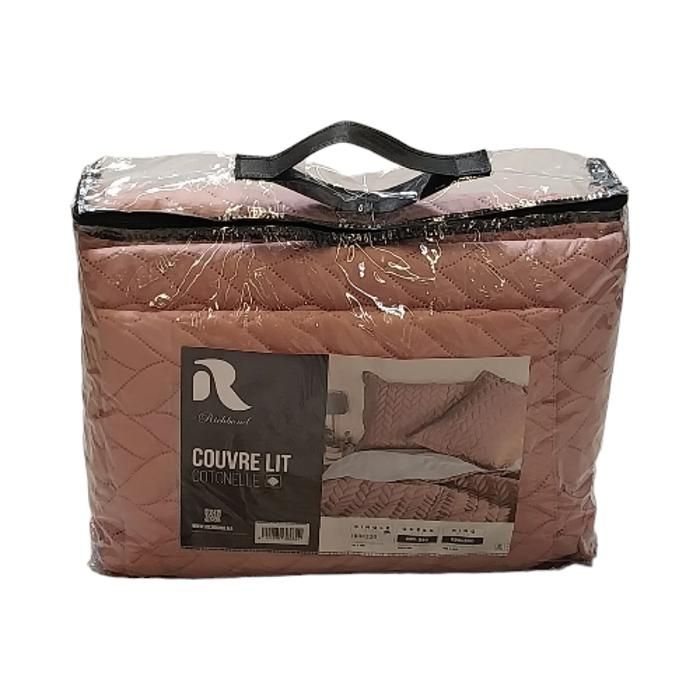 COUVRE-LIT - COTONELLE ULTRASON ROSE DE BOIS