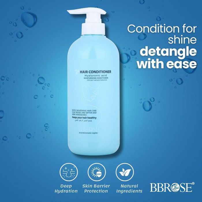 Bbrose après-shampoing à l'acide hyaluronique, hydratation profonde et douceur