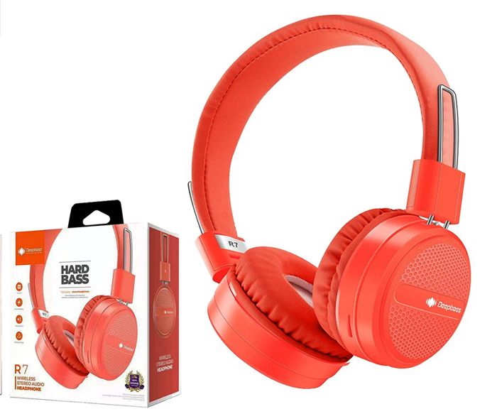 Casque sans fil Bandeau Deepbass R7 lecture de musique ou en mode conversation écouteurs stéréo de jeu Pour téléphone smartphone