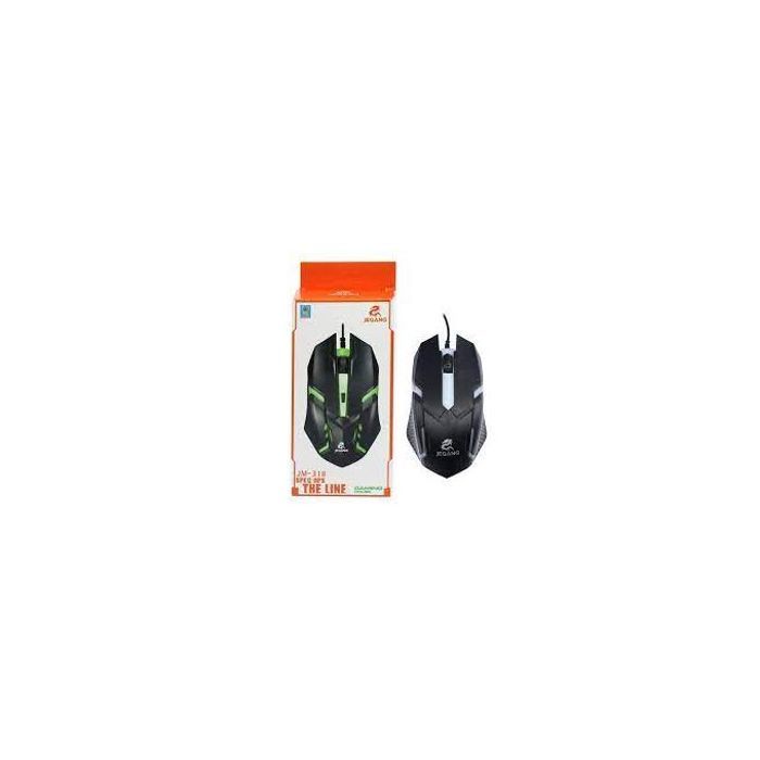 Souris Filaire Optique Jeqang JM-318 : Rétroéclairage RGB, Design Ergonomique et Boutons Réactifs