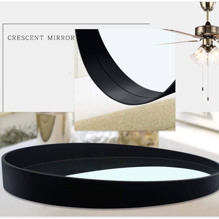 Cadre en bois massif avec peinture laqué de haute qualité - 70 cm rond