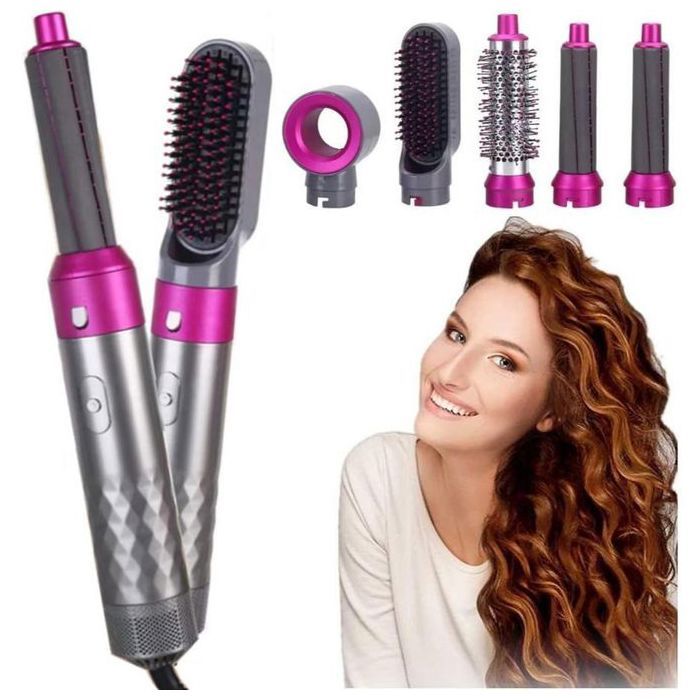 Sèche-cheveux 5 en 1, sèche-cheveux avec souffleur d'air chaud et volumateur