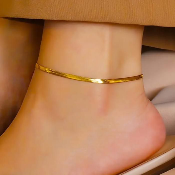 Bracelet de Cheville - GENERIC - Chaîne Serpent - Plaqué Or - Élégant - Minimaliste