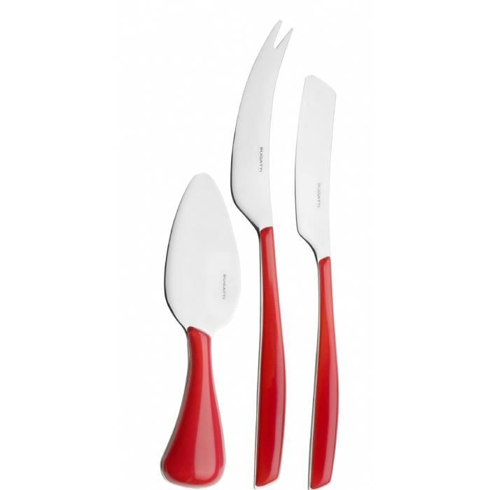 Set de fromage - Bugatti - Glamour - 3 pièces - Rouge - Pour adulte
