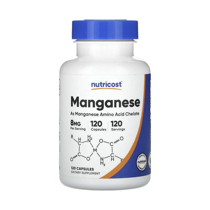 Manganèse, 8 mg, 120 capsules