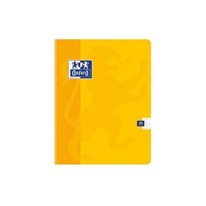 Oxford Classique Cahier Broché 17 x 22 cm 288 Pages Grands Carreaux Seyès - 100100880 - Couleur Aléatoire